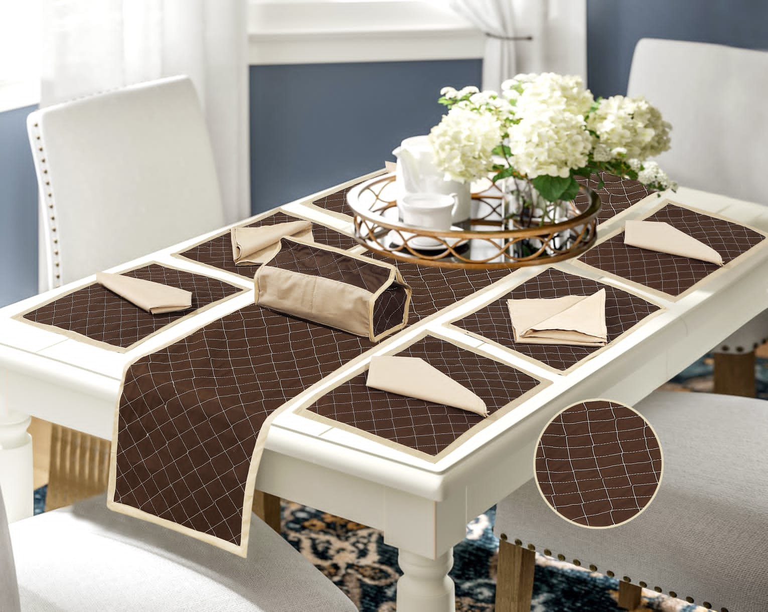 Zureno Dining Table Runner Set - 14pcs - DTR11